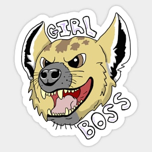 Hyena Matriarch Girl Boss Sticker